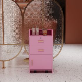 Locking Beauty Salon Storage Cabinet Hair Dryer Holder Stylist Equipment Drawer - as Pic