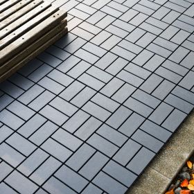 Plastic Interlocking Deck Tiles,44 Pack Patio Deck Tiles,12"x12" Square Waterproof Outdoor All Weather Use