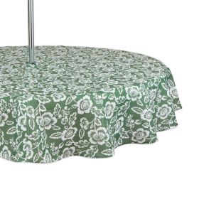 Outdoor Patio Table Decor Tablecloth with Zipper 60 Inch Round - As pic show - Style D