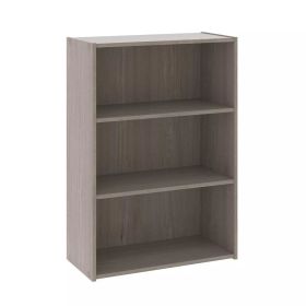 35.27" 3 Shelves Beginnings Bookcase Silver Sycamore - brown