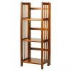 38" 3 Tier Folding Bookshelf - Honey