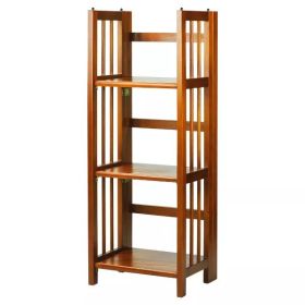 38" 3 Tier Folding Bookshelf - Honey