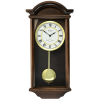 Bedford Clock Collection George 22 inch Chestnut Brown Wood Chiming Vintage Pendulum Wall Clock - Bedford Clocks