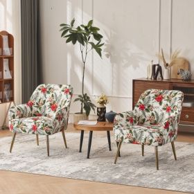 Modern Mid Century Chair velvet Sherpa Armchair for Living Room Bedroom Office Easy Assemble - Velvet - White