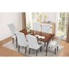 Fabric Dining Chairs, 2-Pcs Set, Wood, Light Sky  - Light Sky - Wood