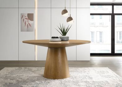 Jasper Driftwood Finish 47" Wide Contemporary Round Dining Table - as Pic