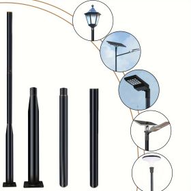 Splicing Lamp Poles, Street Light Pole, Metal Street Lamp Post for Outdoor Lights, Solar Lights Poles with Base Accessory for Porch, Patio, Street