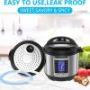 1pc Silicone Sealing Ring For Instant Pot; 3 Quart; 5 & 6 Quart; 8 Quart; Instant Pot Gasket; Replacement Rubber Seals - Transparent - 8qt