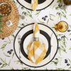 Outdoor Patio Table Decor Tablecloth with Zipper 60 Inch Round - As pic show - Style E