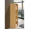 4-Shelf Wood Bookcase - Beech