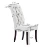 Fabric Dining Chairs, 2-Pcs Set, Wood, Light Sky  - Light Sky - Wood