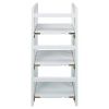 38" 3 Tier Folding Bookshelf - White