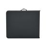 6 Foot Bi-Fold Plastic Folding Table, Black - Black