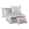 5 Piece Crushed Velvet Comforter Set - as Pic