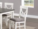 Dining Room Furniture White 6pc Dining Set Table 4 Side Chairs and A Bench Rubberwood MDF - as Pic