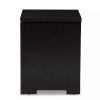 Bienna Modern and Contemporary Finished 1 Drawer Nightstand Dark Brown - Dark Brown