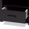 Bienna Modern and Contemporary Finished 1 Drawer Nightstand Dark Brown - Dark Brown