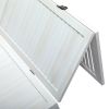Sycamore wood 8 Panel Screen Folding Louvered Room Divider - Old white - as Pic