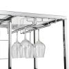 Contemporary Chrome Wine Rack Silver Modern Glass Metal Frame Wine Storage RT - as pic