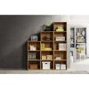 4-Shelf Wood Bookcase - Beech