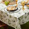 Outdoor Patio Table Decor Tablecloth with Zipper 60 Inch Round - As pic show - Style E