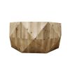 38.58"Three-dimensional Embossed Pattern Design American Retro Style Coffee Table - as Pic