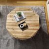 38.58"Three-dimensional Embossed Pattern Design American Retro Style Coffee Table - as Pic