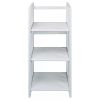 38" 3 Tier Folding Bookshelf - White