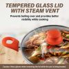 Stainless Steel 6-Piece Cookware Set: Mirror Polished, Induction Bottom, Straight Shape, SS Lids, Sturdy Handles and Knobs - as Pic