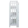 38" 3 Tier Folding Bookshelf - White
