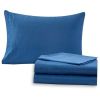 8 Piece Reversible Bed in a Bag, Deep Blue Damask, Granada, Queen - Deep Blue