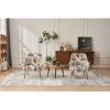 Modern Mid Century Chair velvet Sherpa Armchair for Living Room Bedroom Office Easy Assemble - Velvet - White