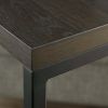C-Shape Metal End Table, Espresso/Black Finish - Espresso/Black