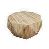 38.58"Three-dimensional Embossed Pattern Design American Retro Style Coffee Table - as Pic