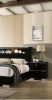 Contemporary 1pc Nightstand Black Color High Gloss Lacquer Coating Chrome Handles and Feet Bedside Table w USB Charger Bedroom Furniture - as Pic